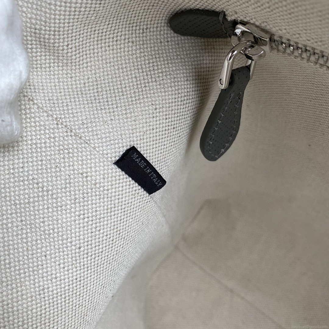 Prada Saffiano Leather 1BG342 Tote Gray