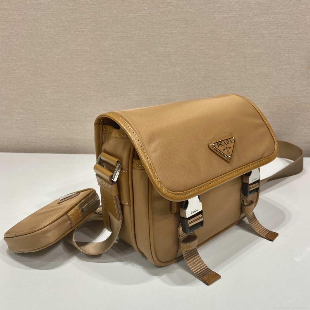 Prada 2VD034 Nylon messenger bag shoulder bag Tan