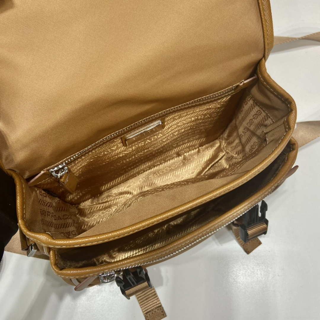 Prada 2VD034 Nylon messenger bag shoulder bag Tan