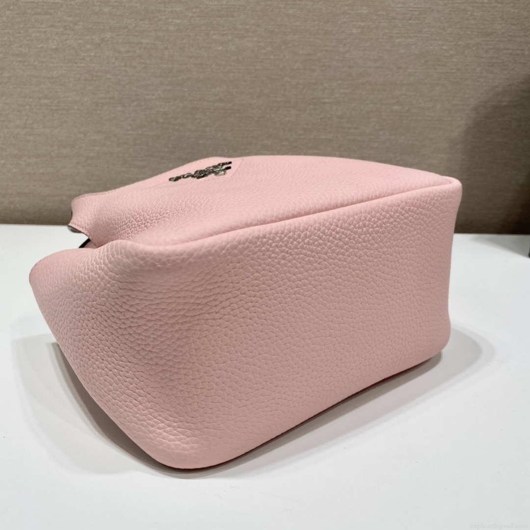 Prada 1BG335 Tote Leather Bucket Handbag Pink