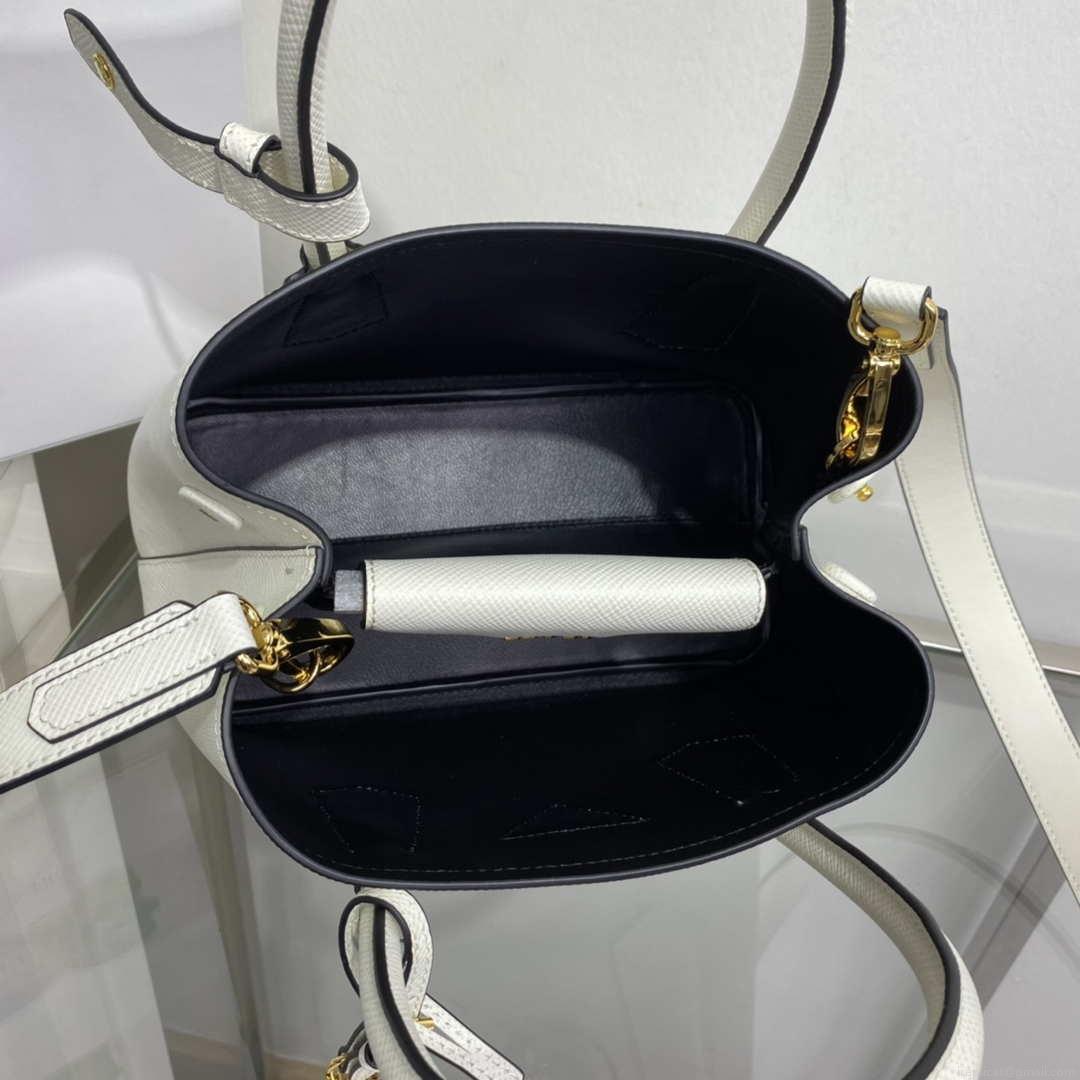 Prada 1BG443 Prada Double Saffiano leather mini bag White
