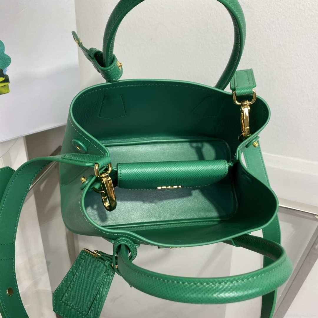 Prada 1BG443 Prada Double Saffiano leather mini bag Green