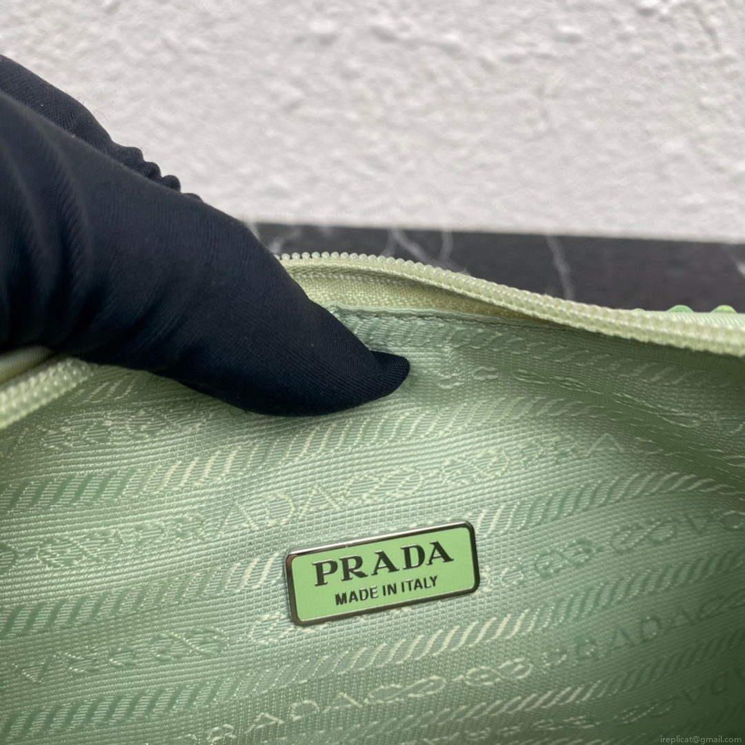 Prada 1NE515 Satin mini-bag with artificial crystals Green