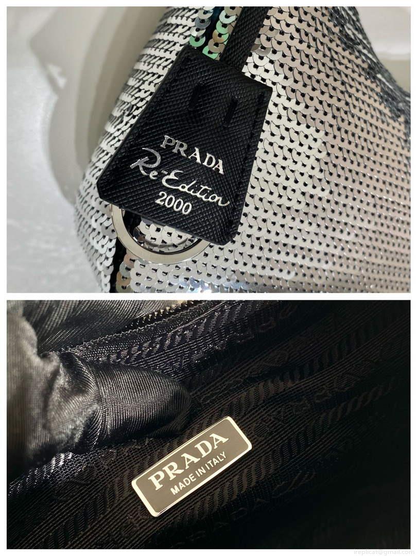 Prada 1NE515 Re-Edition 2000 Re-Nylon mini-bag Silver