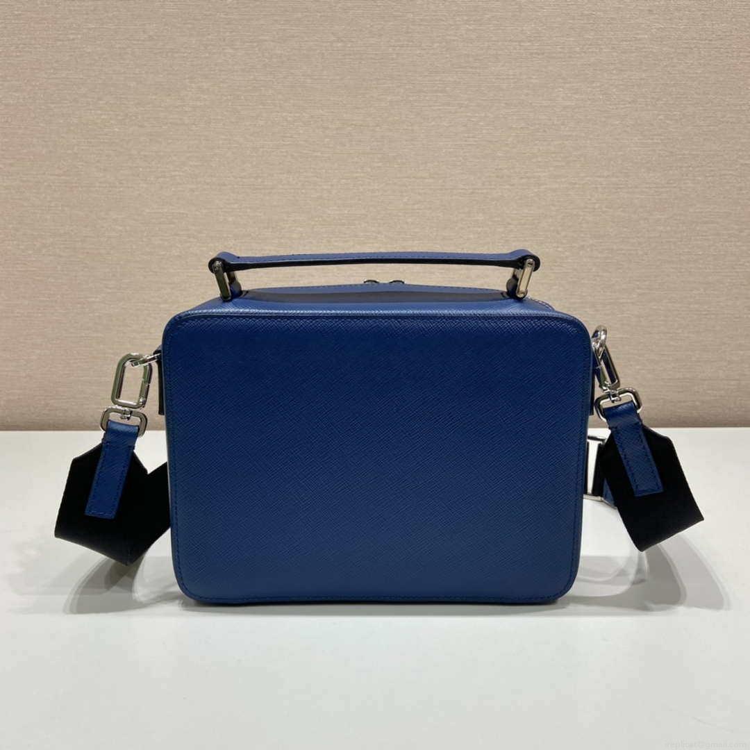 Prada 2VH069 Brique Saffiano leather bag Blue