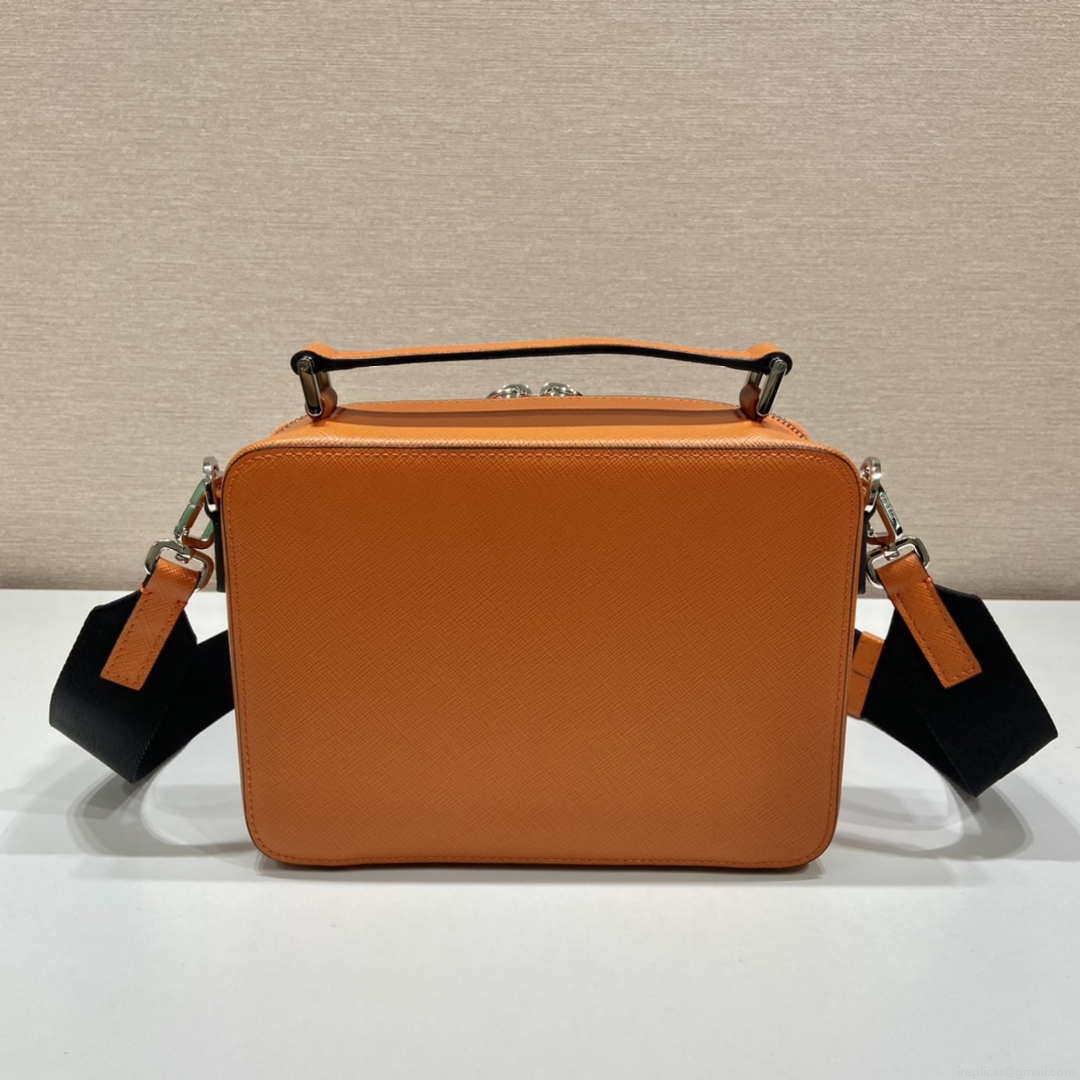 Prada 2VH069 Brique Saffiano leather bag Orange