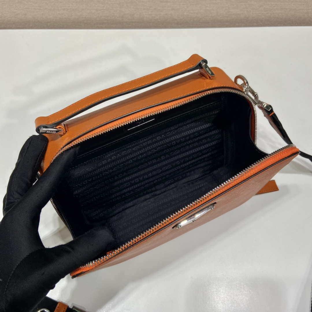 Prada 2VH069 Brique Saffiano leather bag Orange