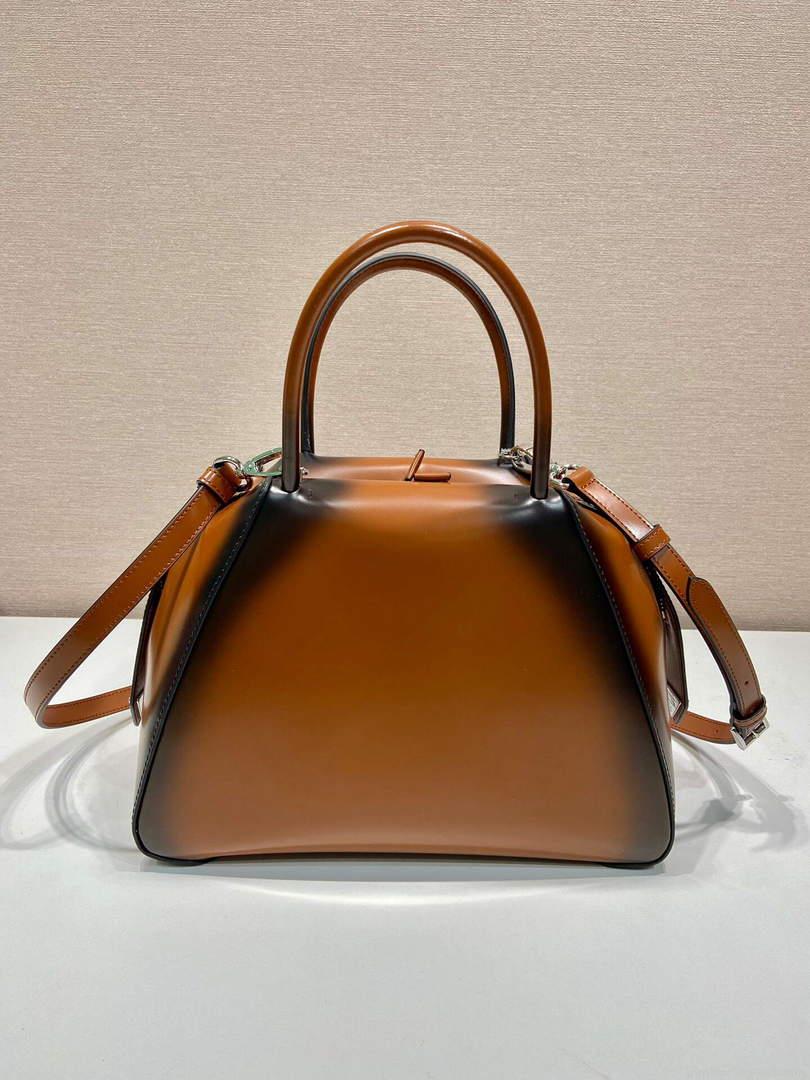 Prada 1BA366 Small brushed leather Prada Supernova handbag Brown