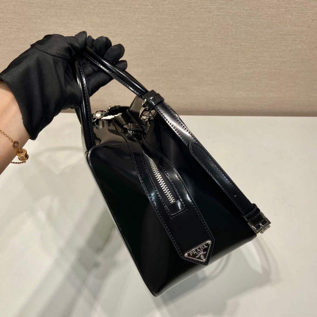 Prada 1BA366 Small brushed leather Prada Supernova handbag Black