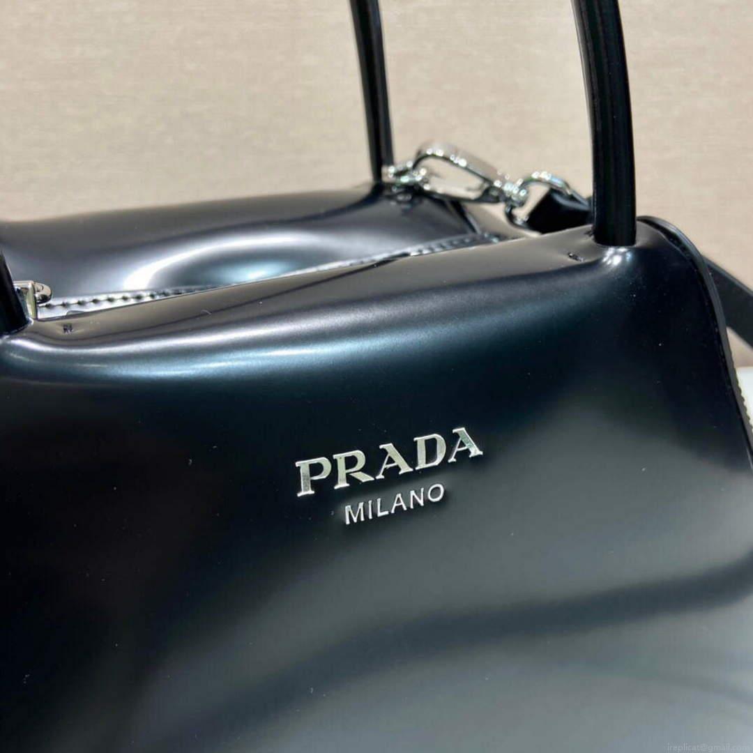 Prada 1BA366 Small brushed leather Prada Supernova handbag Black