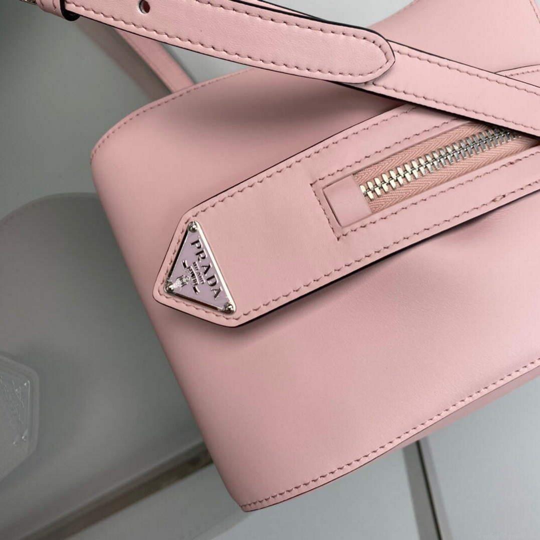 Prada 1BA365 Medium leather handbag Alabaster Pink
