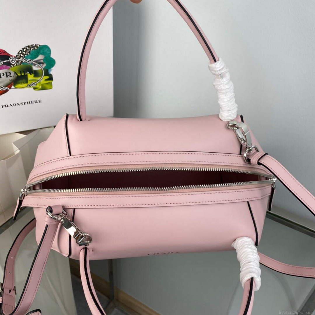 Prada 1BA365 Medium leather handbag Alabaster Pink