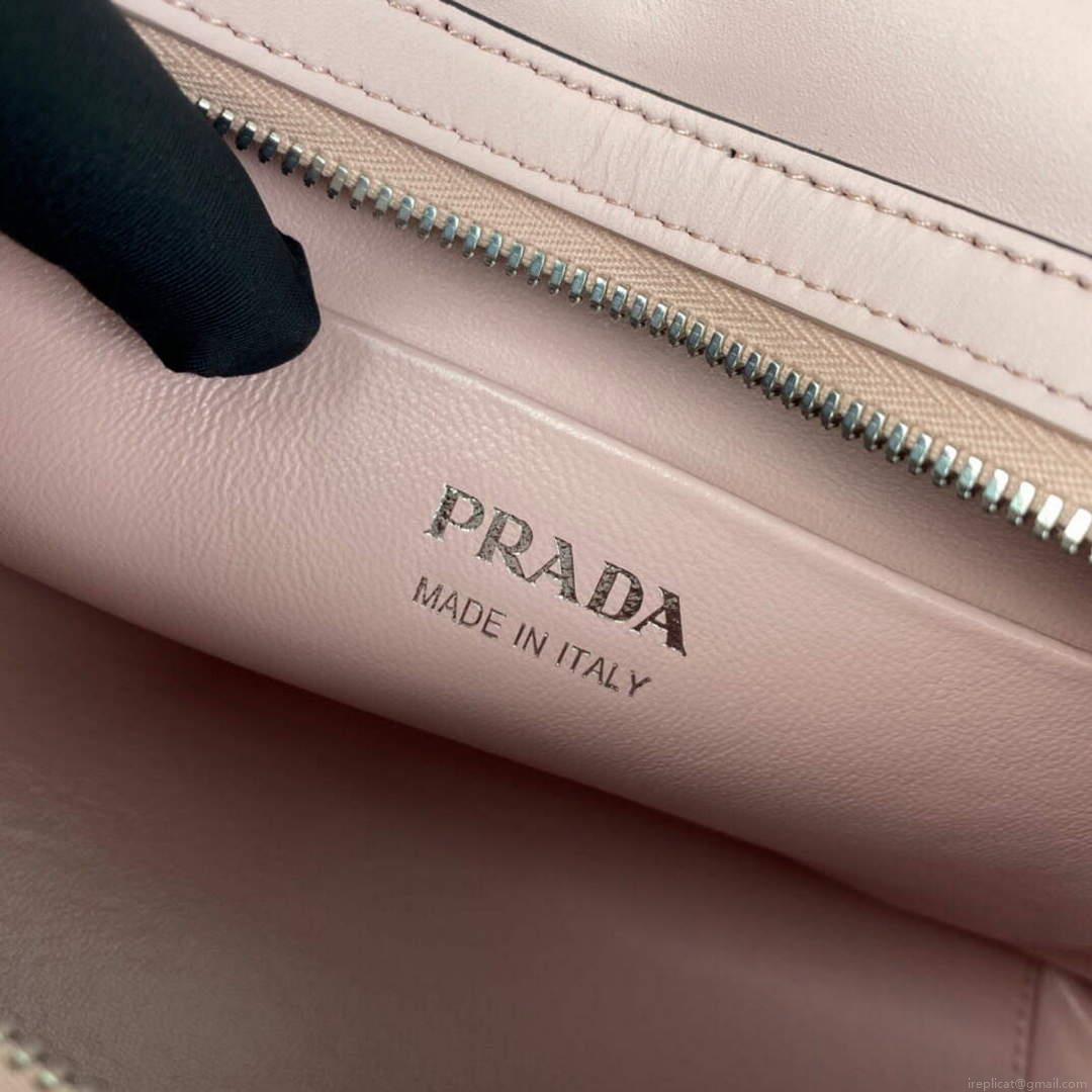 Prada 1BA365 Medium leather handbag Alabaster Pink