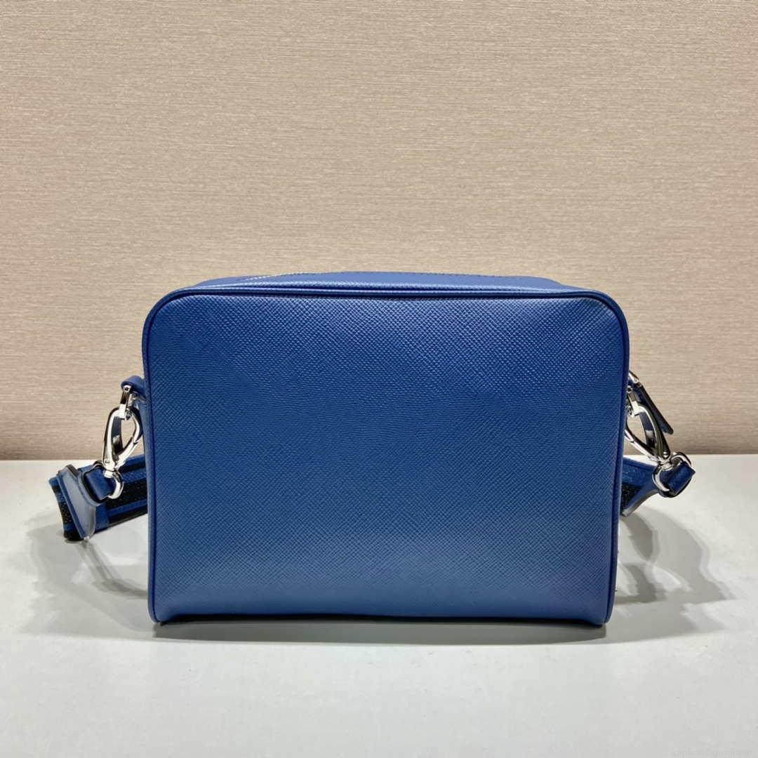 Prada 2VH152 Saffiano leather shoulder bag Blue