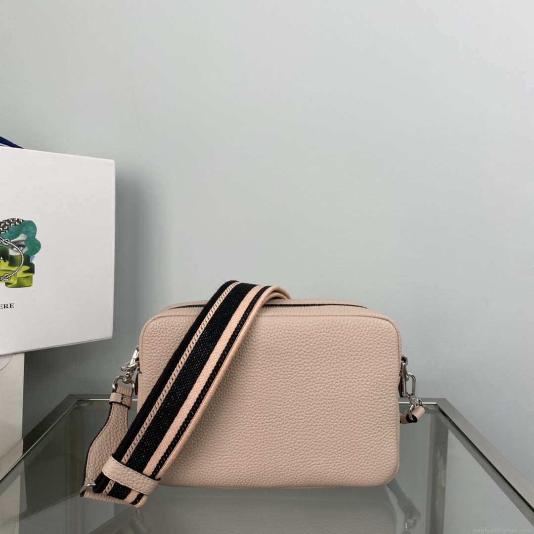Prada Leather bag with shoulder strap 1BH082 Pink