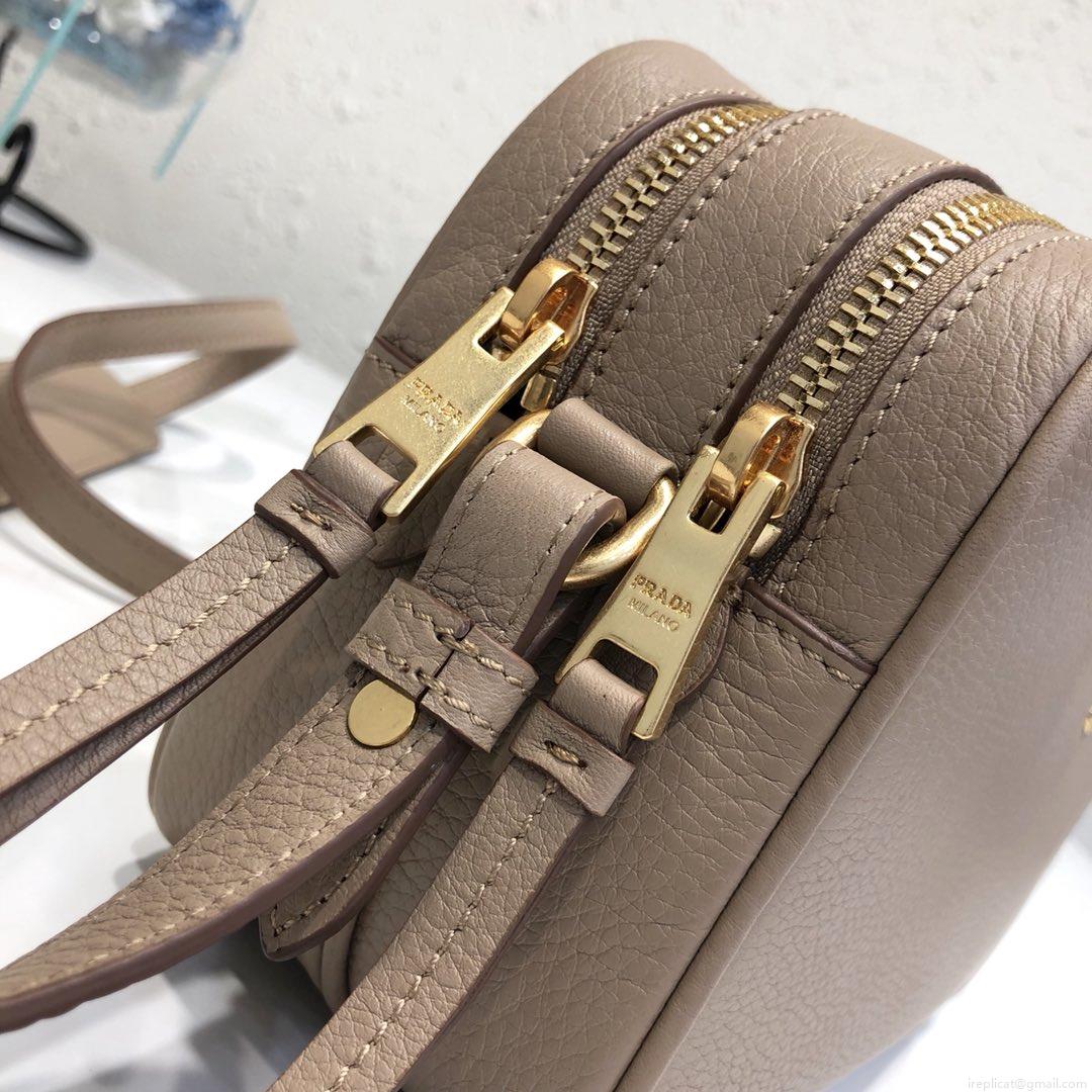 Prada 1BH082 Leather bag with shoulder strap Light Pink Gold