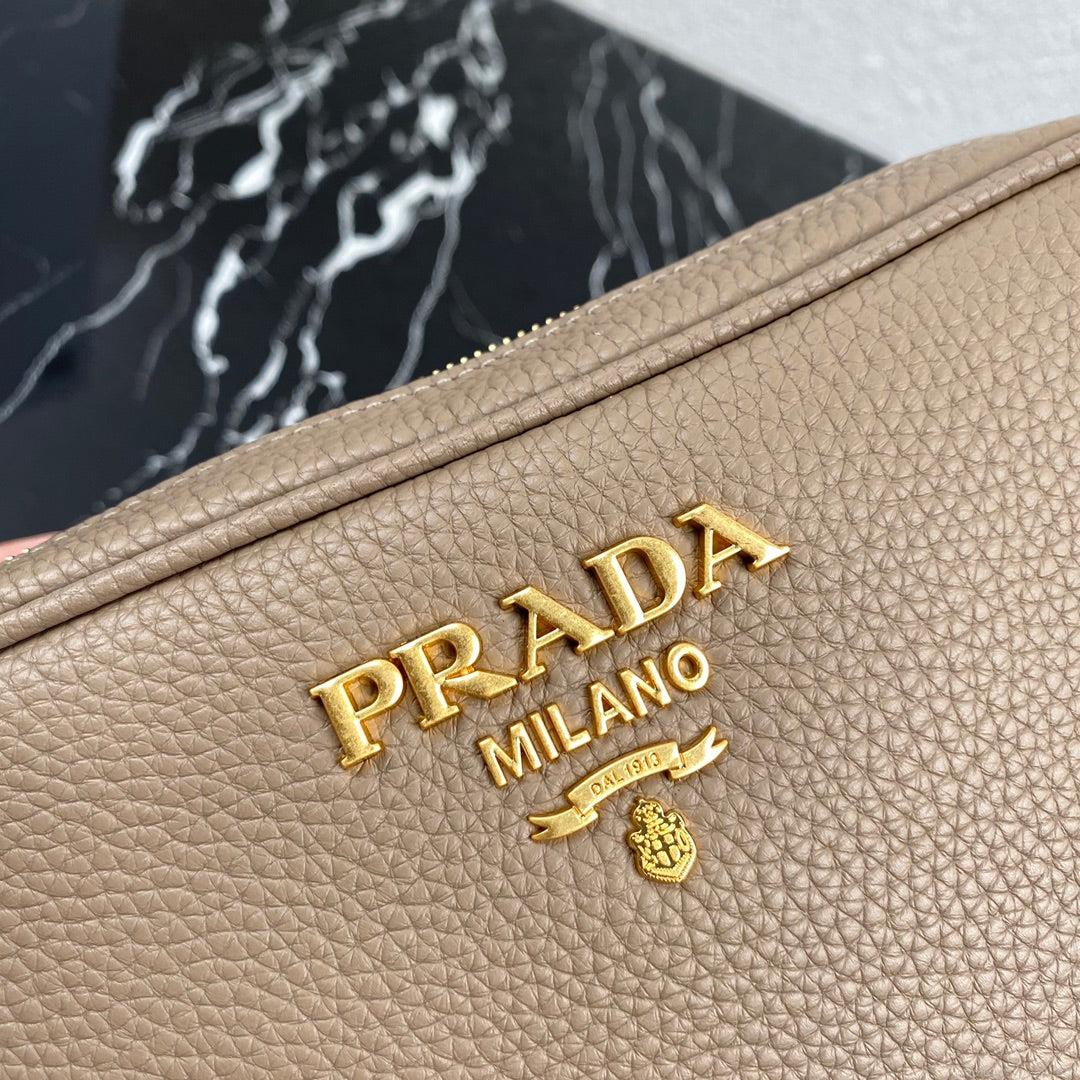 Prada 1BH082 Leather bag with shoulder strap Apricot Gold
