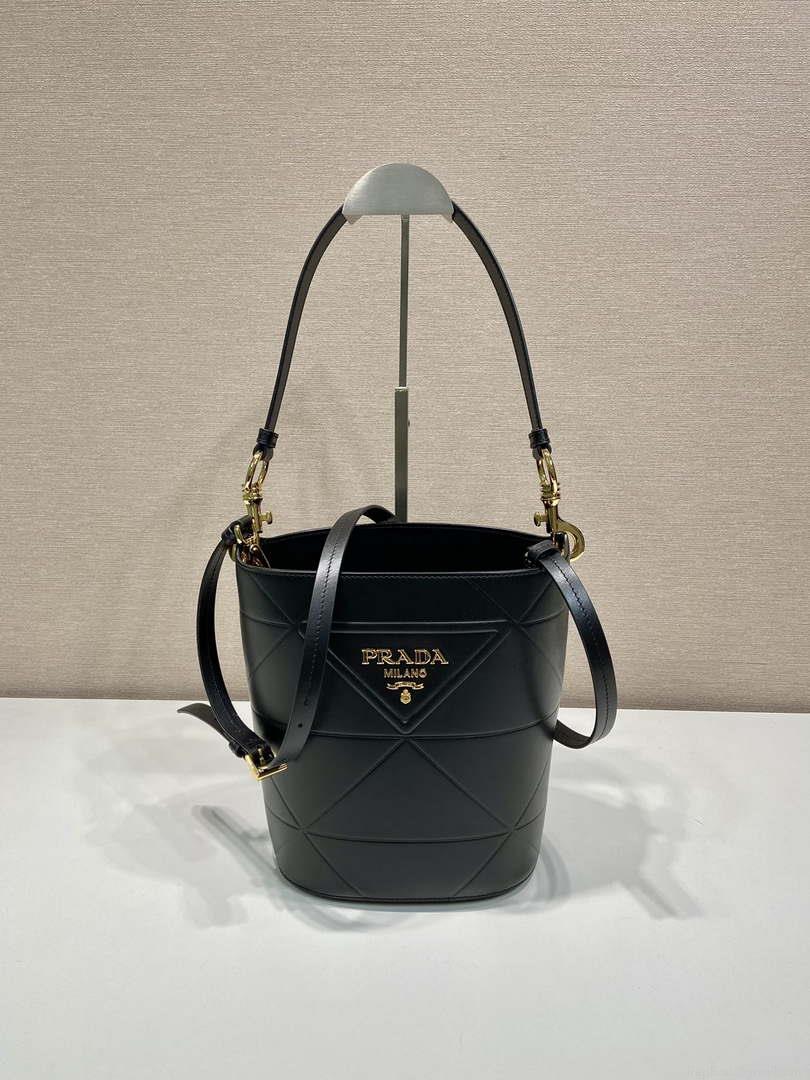 Prada 1BA380 Small Saffiano Leather Prada Bucket Bag
