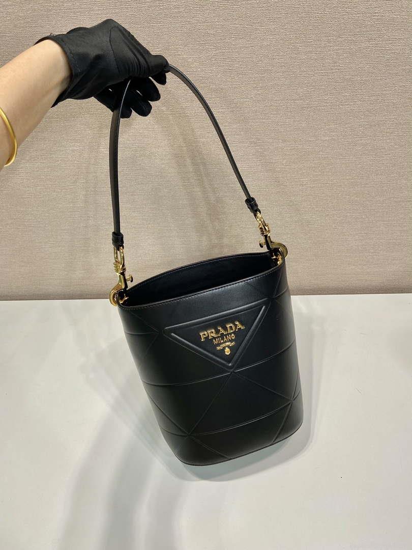 Prada 1BA380 Small Saffiano Leather Prada Bucket Bag