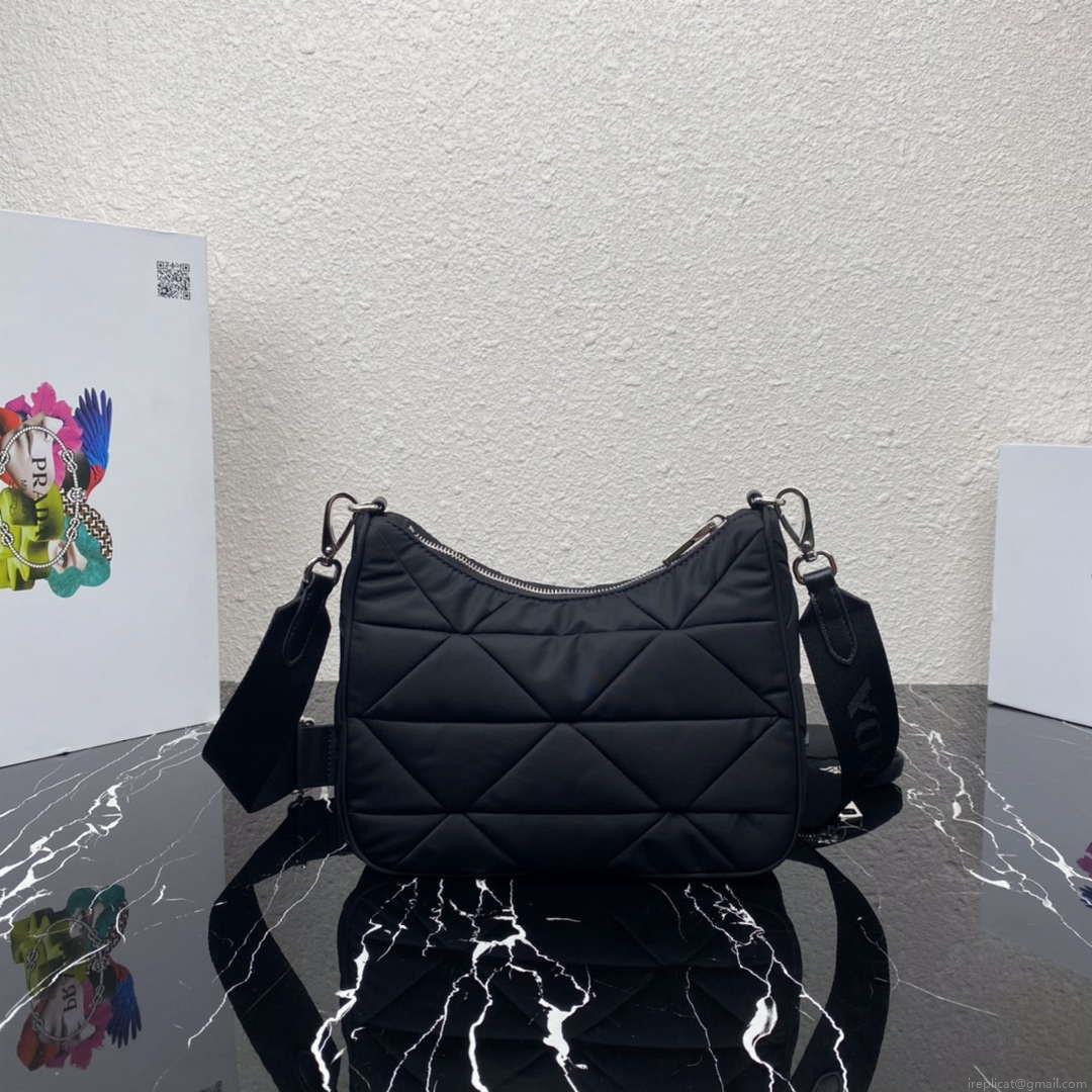Prada 1BC151 Padded Re-Nylon shoulder bag Black