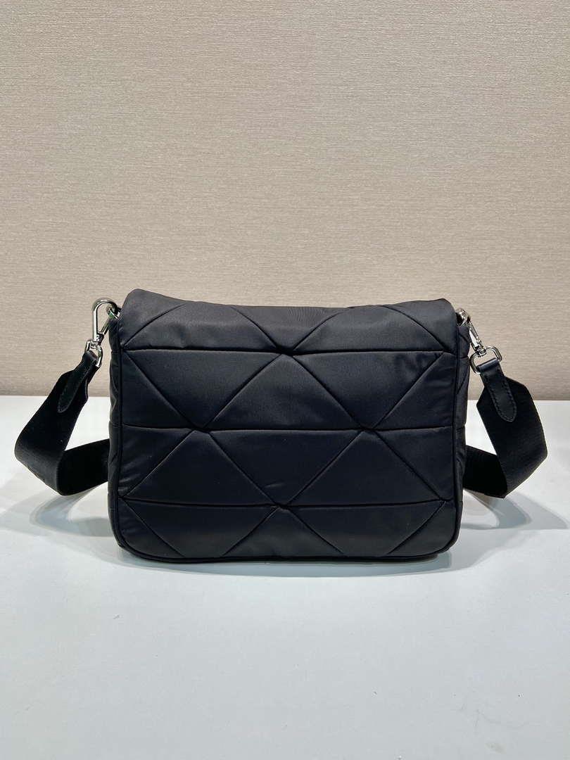 Prada 1BD290 Padded Re-Nylon shoulder bag Black