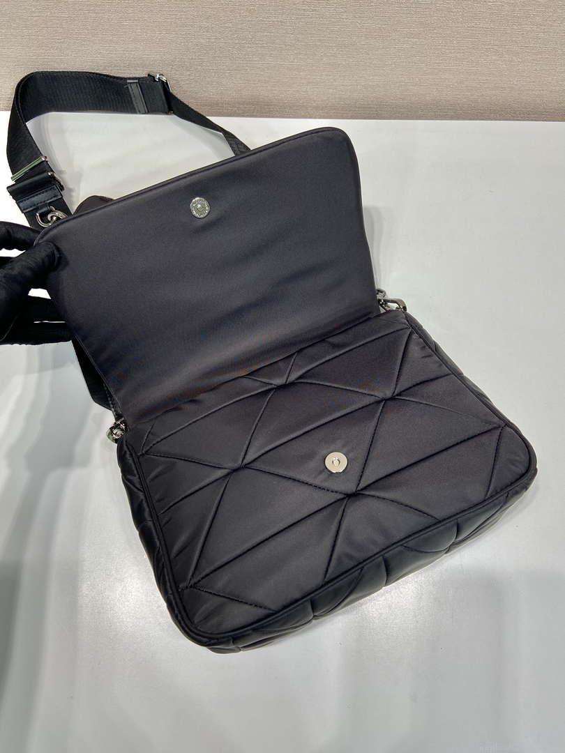 Prada 1BD290 Padded Re-Nylon shoulder bag Black