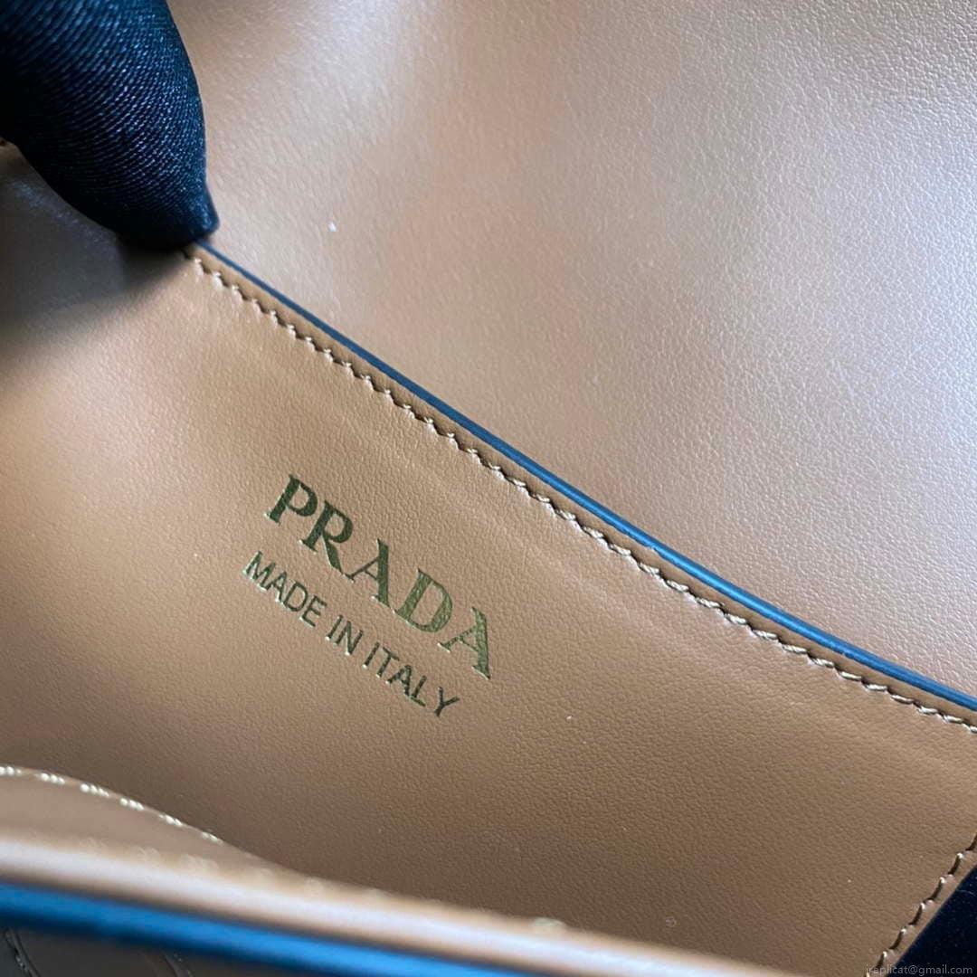 Prada 1BD365 Leather shoulder bag Brown
