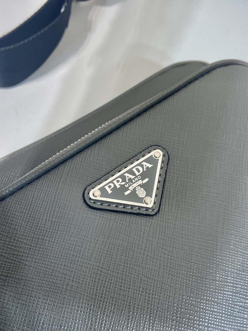 Prada 2VH170 Saffiano leather shoulder bag Gray