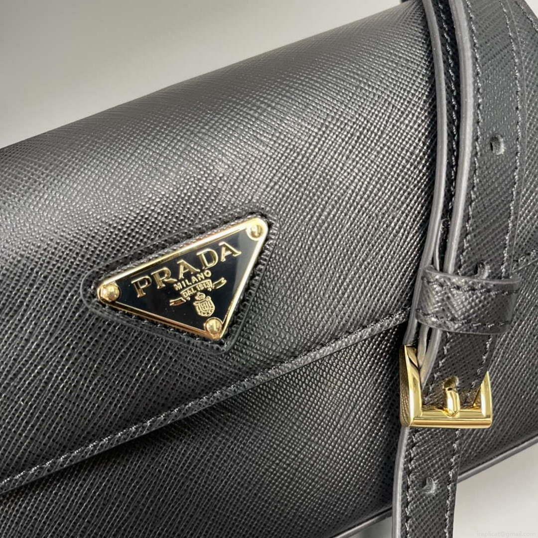 Prada 1BD356 Saffiano leather mini-bag Black