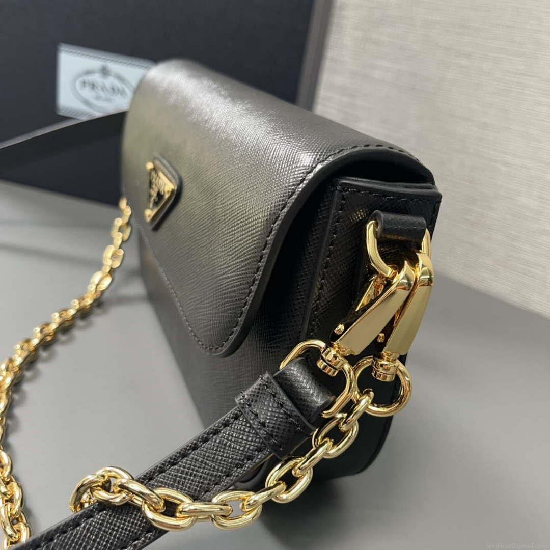 Prada 1BD356 Saffiano leather mini-bag Black
