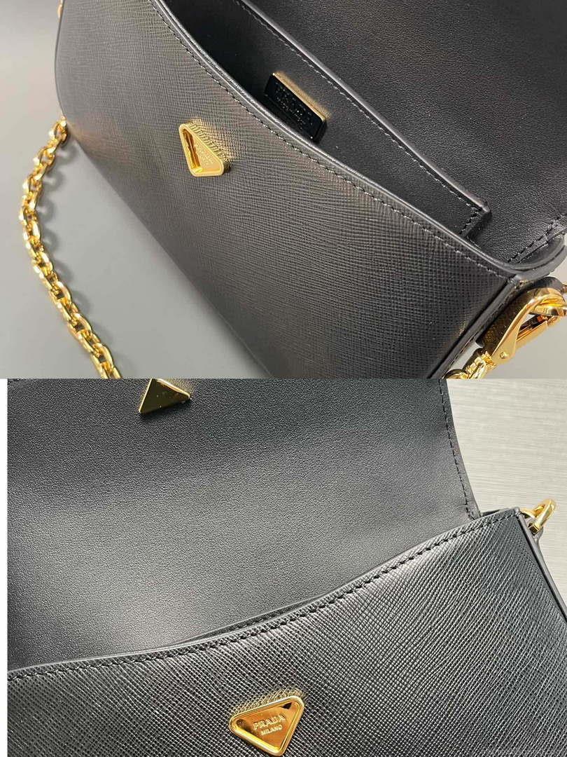 Prada 1BD356 Saffiano leather mini-bag Black