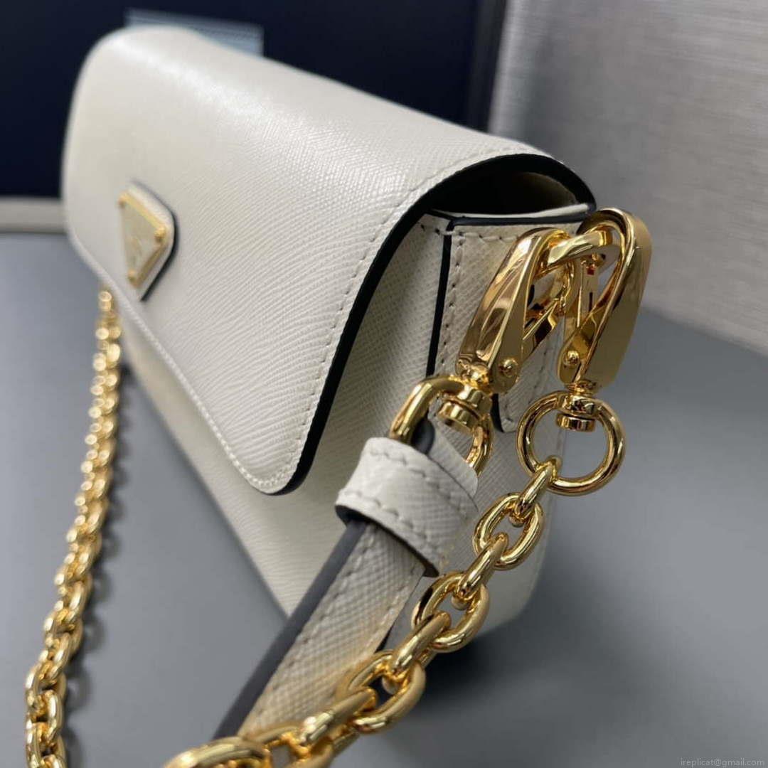 Prada 1BD356 Saffiano leather mini-bag White