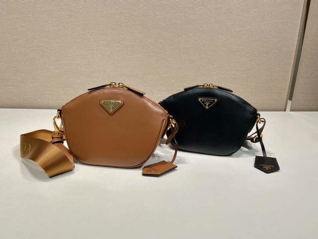Prada 1BH212 Black Leather Mini Shoulder Bag