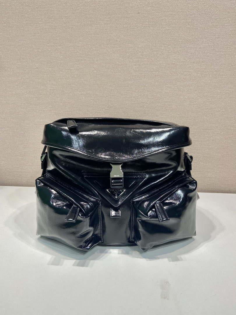 Prada 2VD062 Leather shoulder bag Black