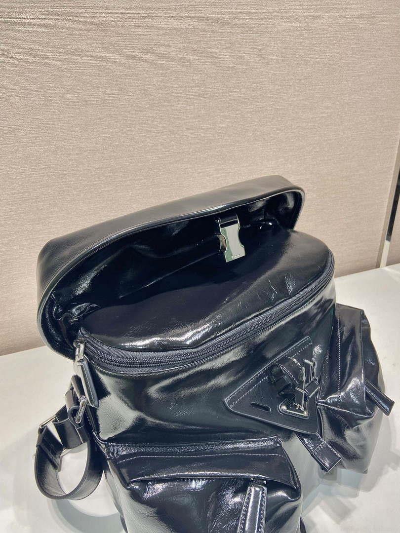 Prada 2VD062 Leather shoulder bag Black