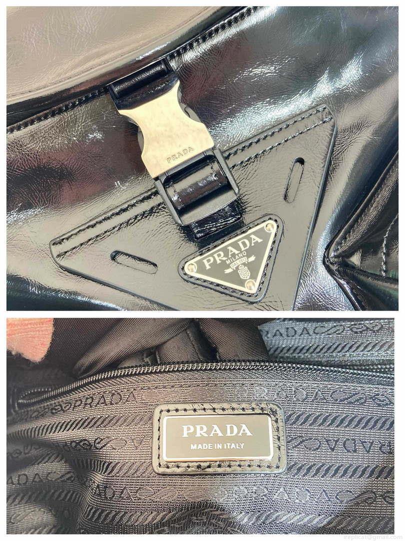 Prada 2VD062 Leather shoulder bag Black