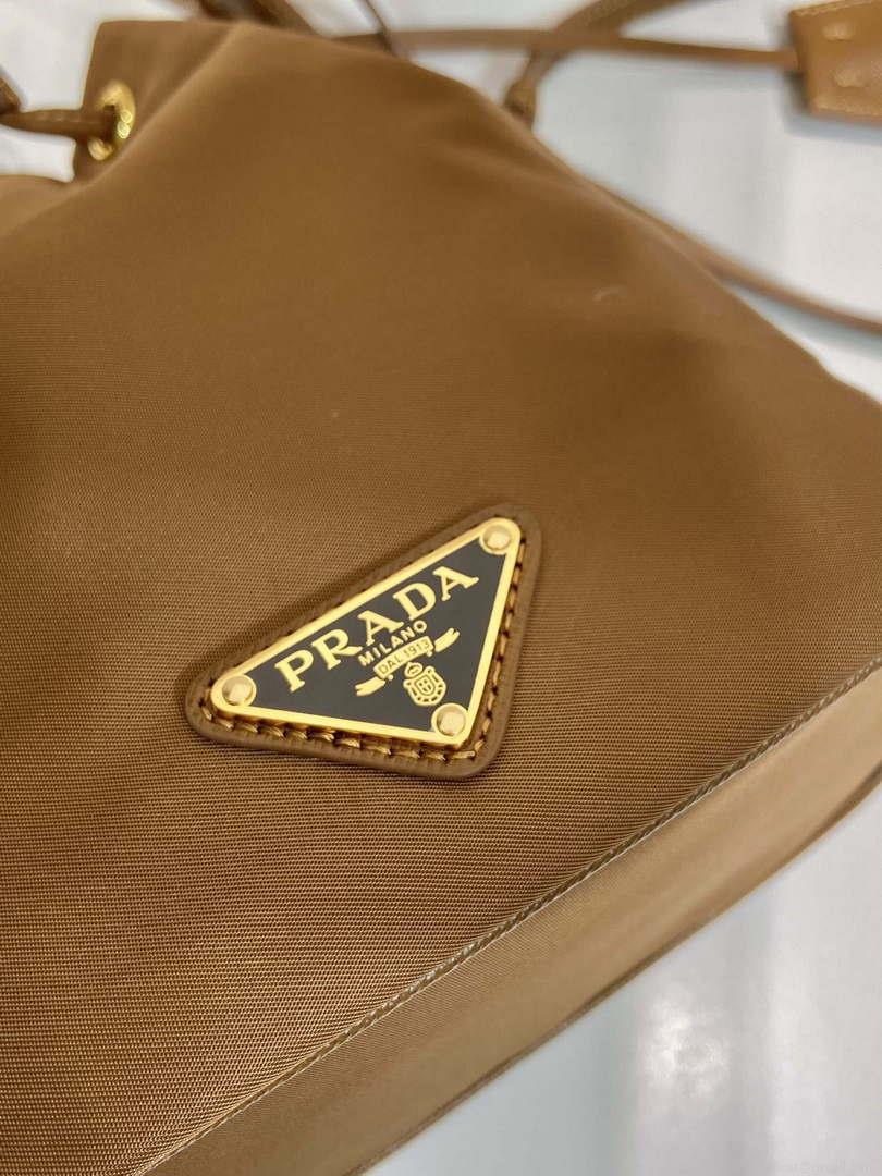 Prada 1BE067 Re-Nylon Satin mini-bag Brown