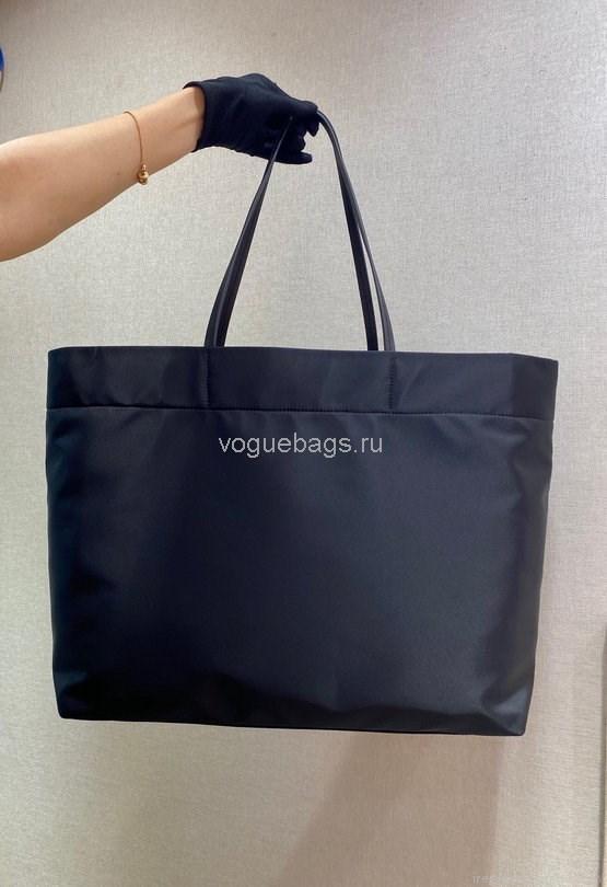 Prada 1BG107 Re Nylon Medium Tote Bag Black