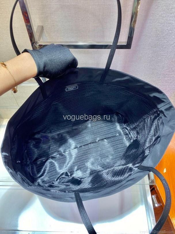 Prada 1BG107 Re Nylon Medium Tote Bag Black
