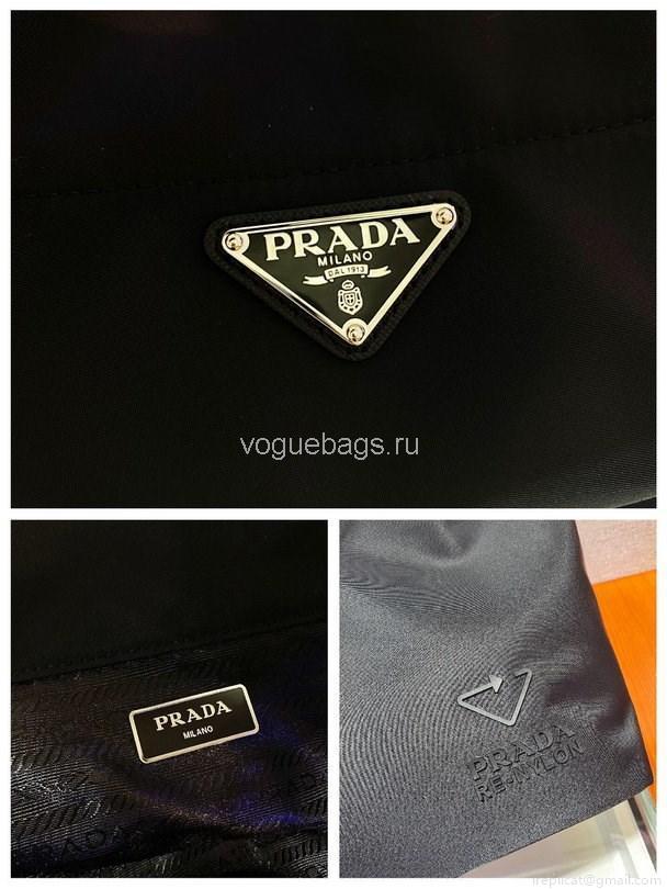 Prada 1BG107 Re Nylon Medium Tote Bag Black