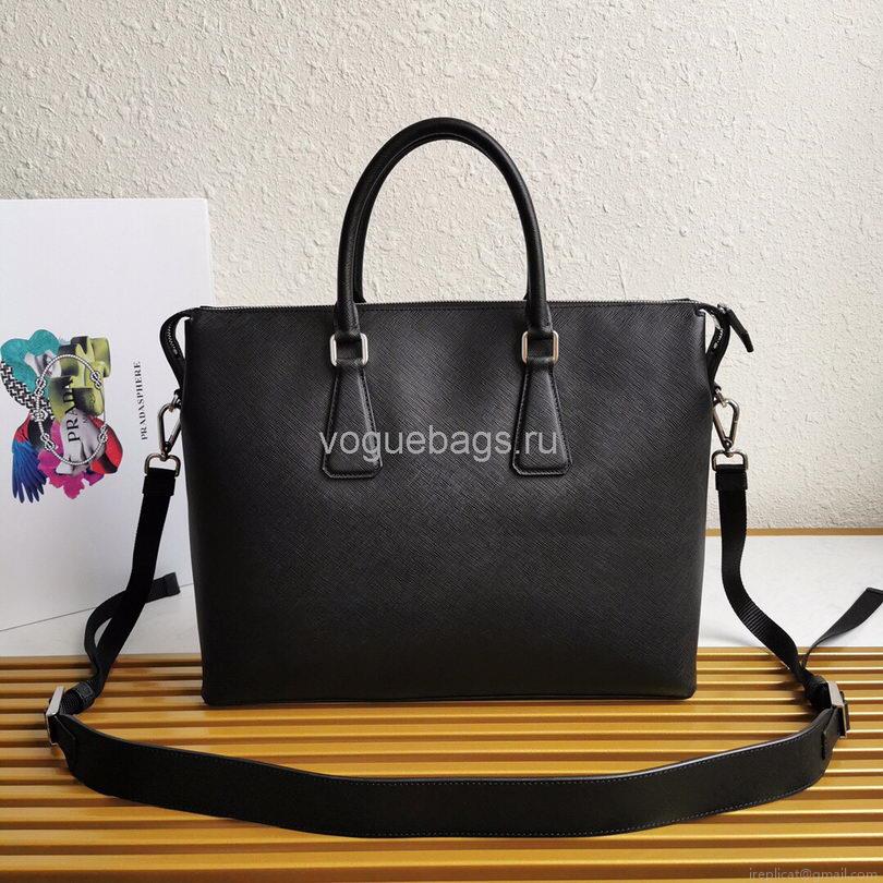Prada 2VG044 Saffiano Leather Tote Bag in Black