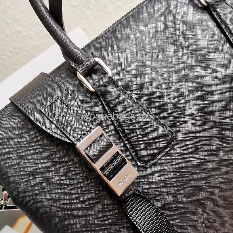 Prada 2VG044 Saffiano Leather Tote Bag in Black