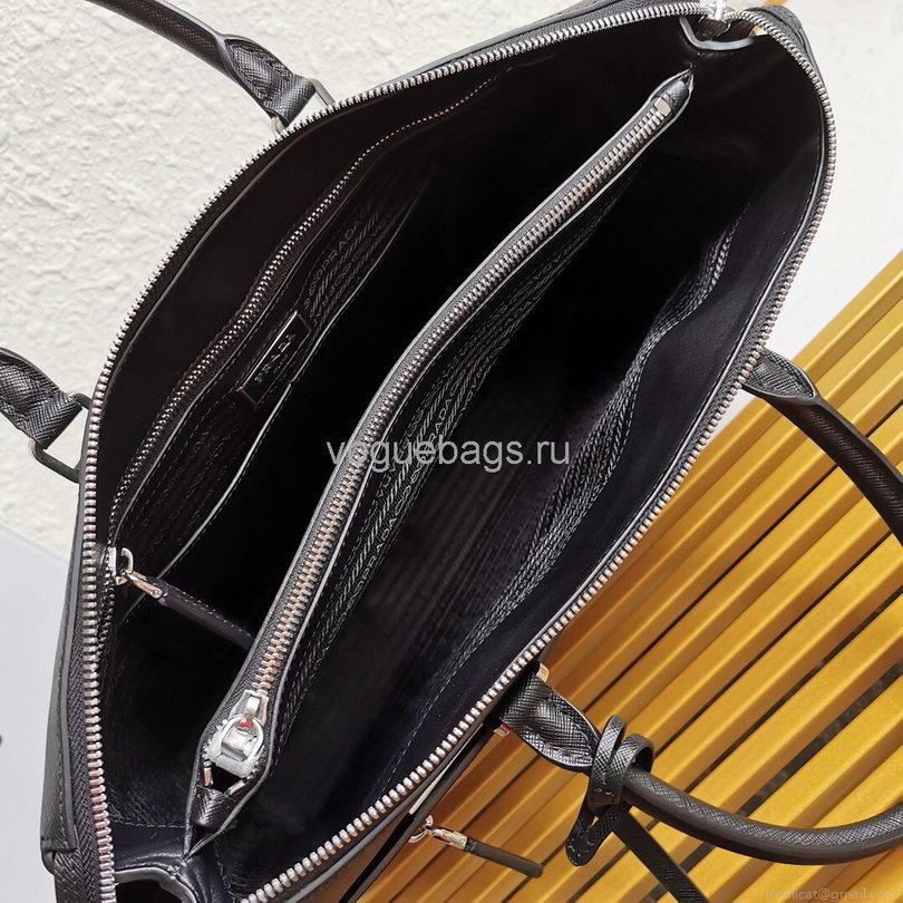 Prada 2VG044 Saffiano Leather Tote Bag in Black