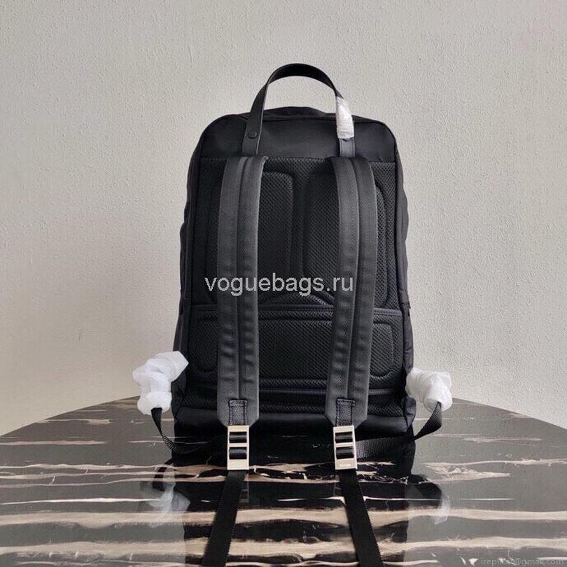 Prada 2VZ048 Nylon And Saffiano Leather Backpack Bag in Black