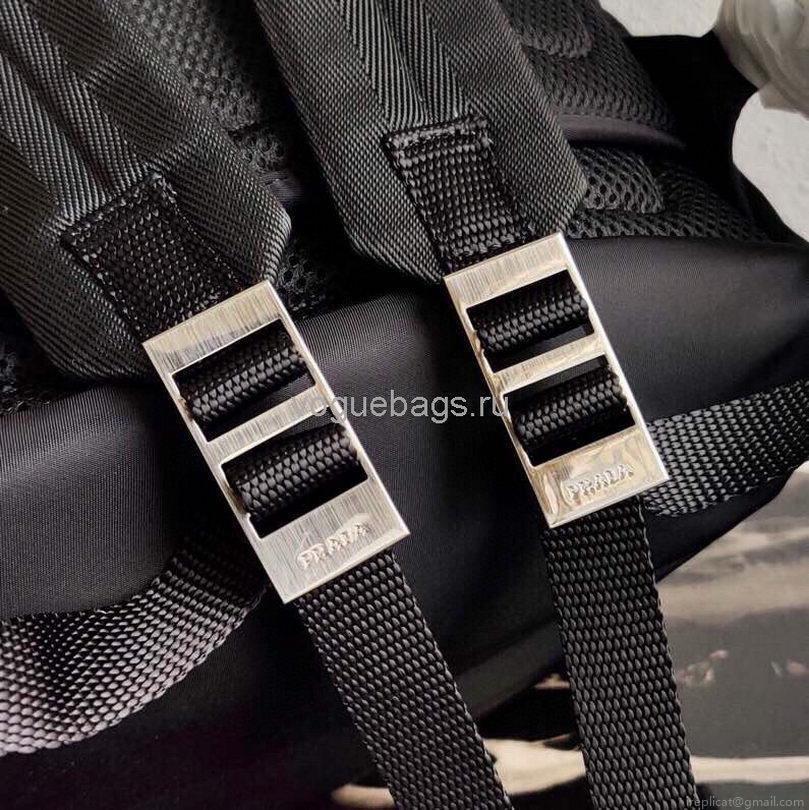 Prada 2VZ048 Nylon And Saffiano Leather Backpack Bag in Black
