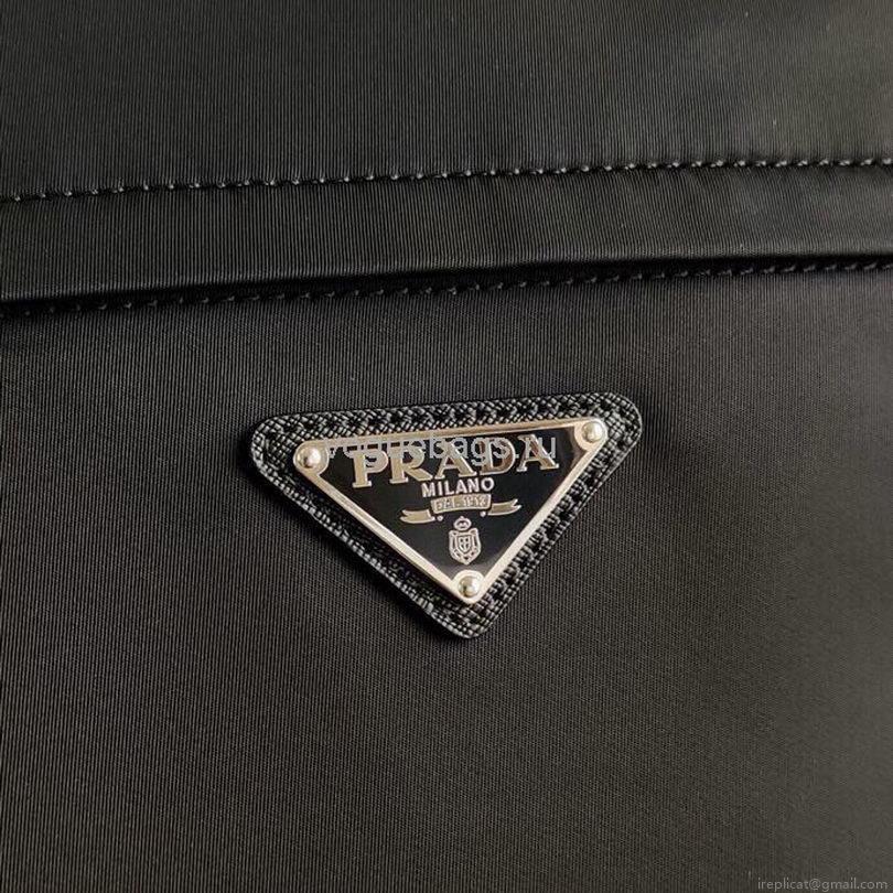 Prada 2VZ048 Nylon And Saffiano Leather Backpack Bag in Black