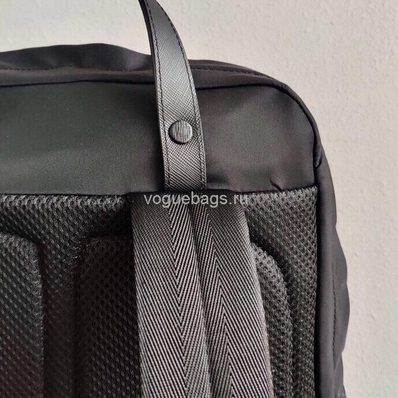 Prada 2VZ048 Nylon And Saffiano Leather Backpack Bag in Black