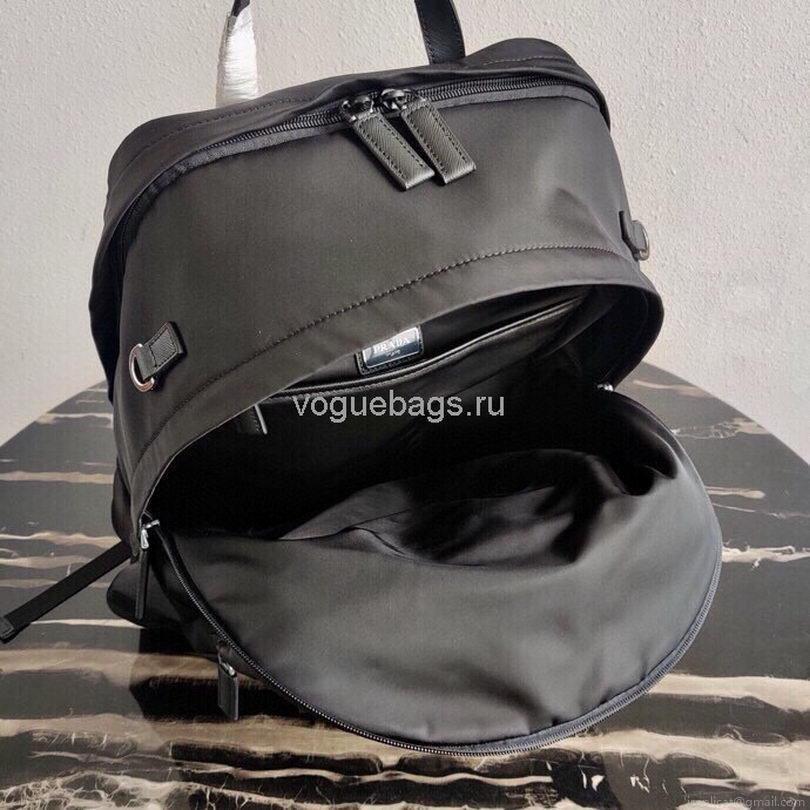 Prada 2VZ048 Nylon And Saffiano Leather Backpack Bag in Black