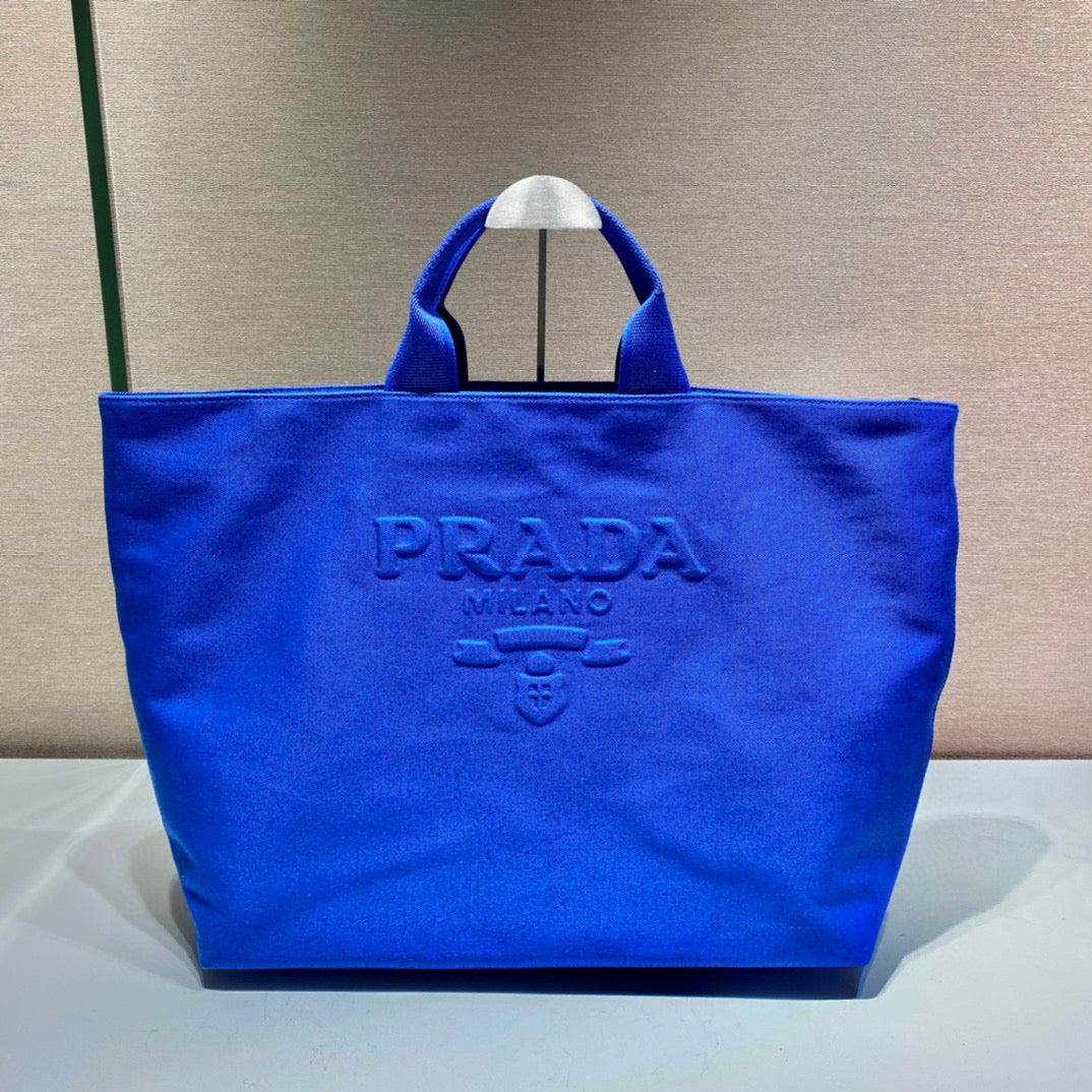 Prada 1BG395 Drill tote Shoulder bag Blue