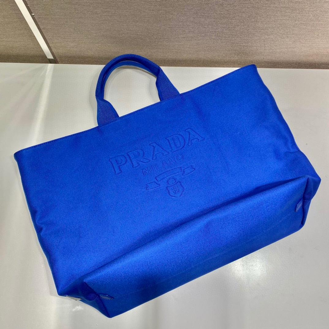 Prada 1BG395 Drill tote Shoulder bag Blue